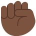 ✊🏿 raised fist: dark skin tone display on Twitter